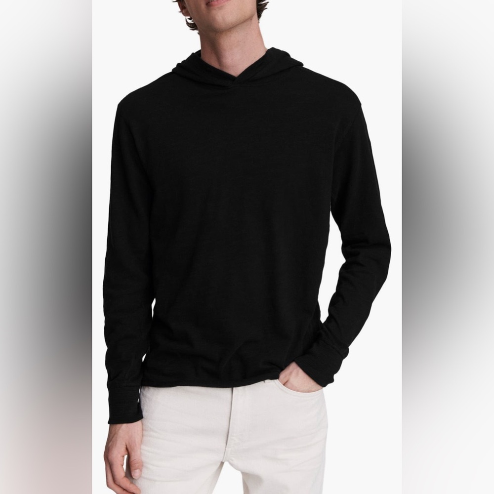 Rag & Bone Black Cotton Men's Hoodie